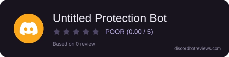 Rating banner for Untitled Protection Bot