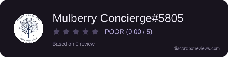 Rating widget preview for Mulberry Concierge#5805