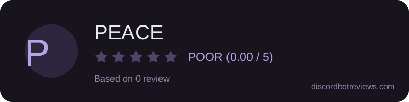 Rating widget preview for PEACE