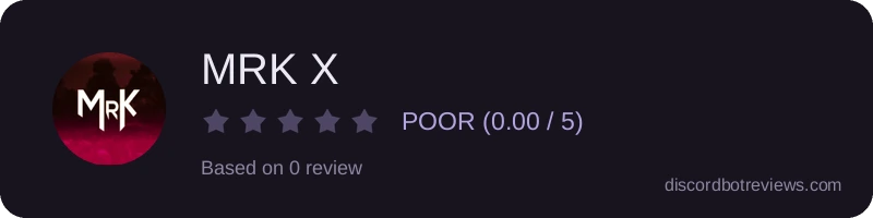 Rating widget preview for MRK X