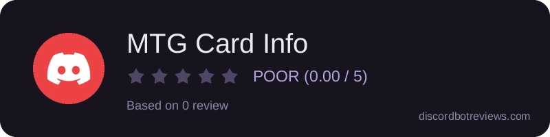 Rating widget preview for MTG Card Info