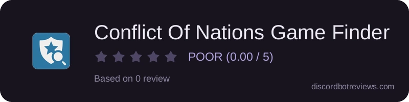 Rating widget preview for Conflict Of Nations Game Finder