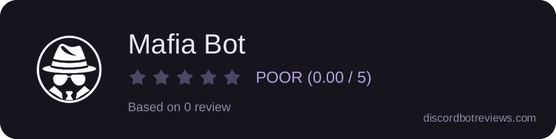 Rating widget preview for Mafia Bot