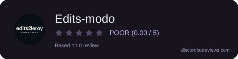 Rating widget preview for Edits-modo