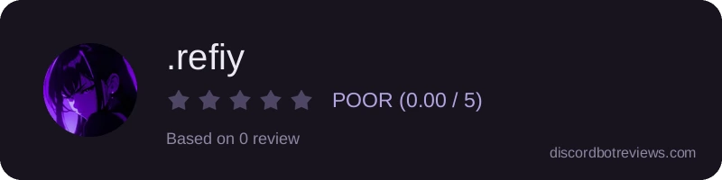 Rating widget preview for .refiy