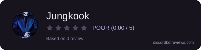 Rating widget preview for Jungkook