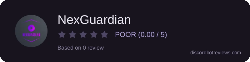 Rating widget preview for NexGuardian
