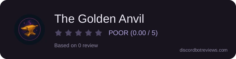 Rating widget preview for The Golden Anvil