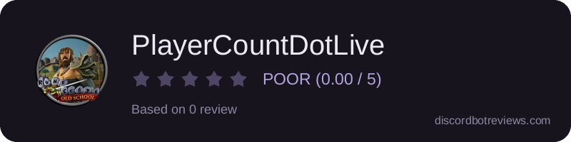 Rating widget preview for PlayerCountDotLive