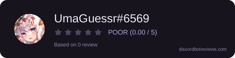 Rating widget preview for UmaGuessr#6569
