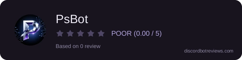 Rating banner for PsBot
