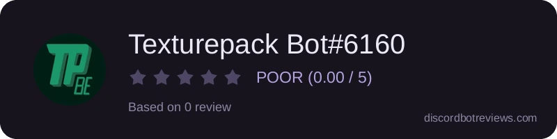 Rating widget preview for Texturepack Bot#6160