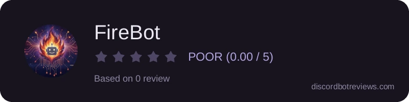 Rating widget preview for FireBot