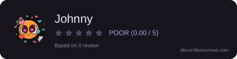 Rating widget preview for Johnny