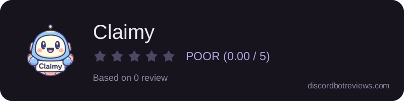 Rating widget preview for Claimy