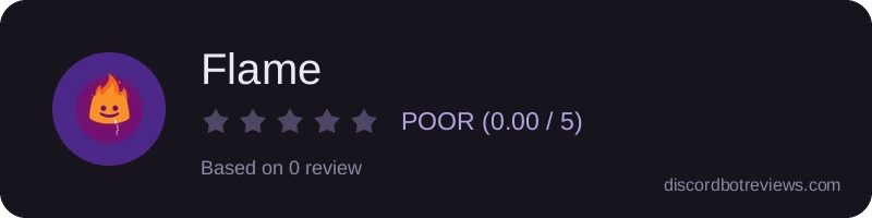 Rating widget preview for Flame