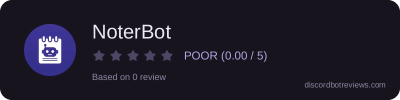 Rating widget preview for NoterBot