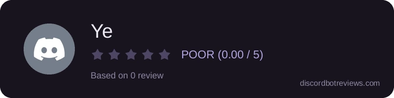 Rating widget preview for Ye