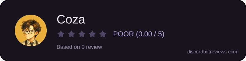Rating widget preview for Coza