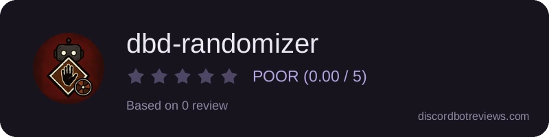 Rating widget preview for dbd-randomizer