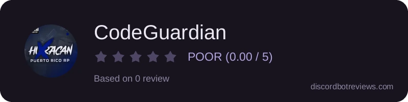 Rating widget preview for CodeGuardian