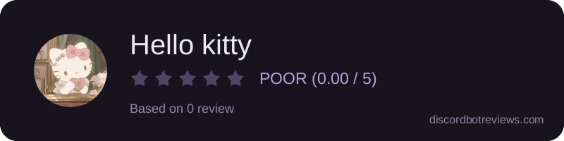 Rating widget preview for Hello kitty 