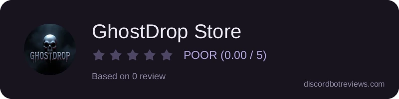 Rating banner for GhostDrop Store