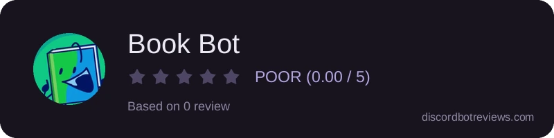 Rating widget preview for Book Bot