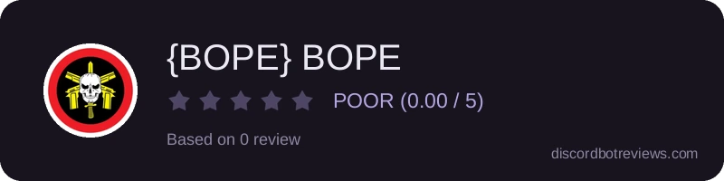 Rating widget preview for {BOPE} BOPE