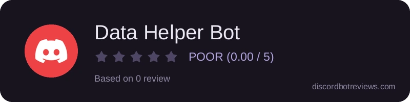 Rating banner for Data Helper Bot