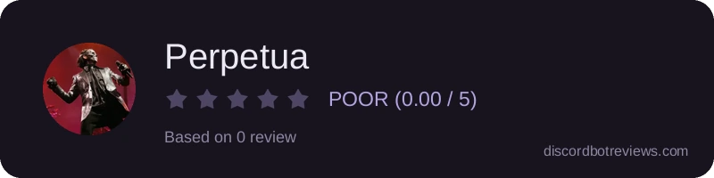 Rating widget preview for Perpetua