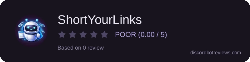 Rating banner for ShortYourLinks