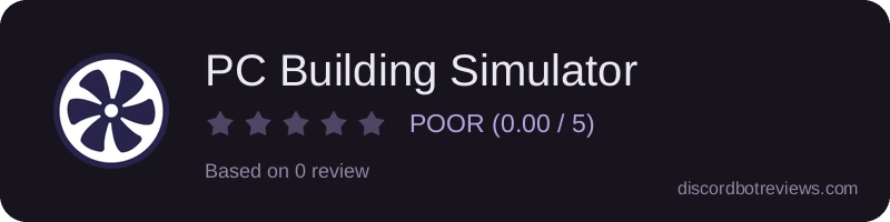 Rating widget preview for PC Building Simulator