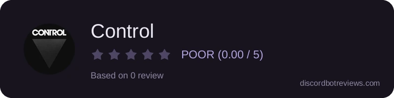 Rating widget preview for Control