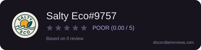 Rating widget preview for Salty Eco#9757