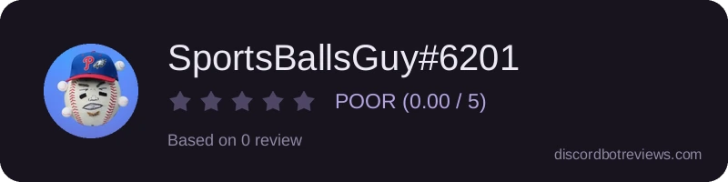 Rating widget preview for SportsBallsGuy#6201