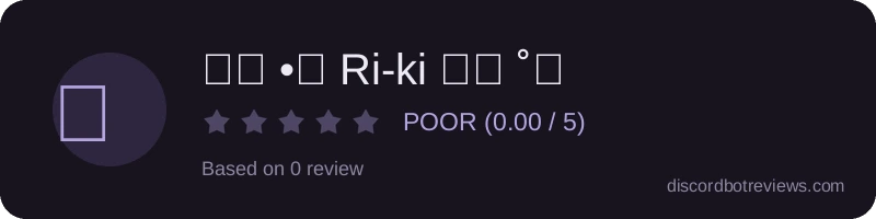 Rating widget preview for ᡣ𐭩 •｡ Ri-ki ꪆৎ ˚⋅