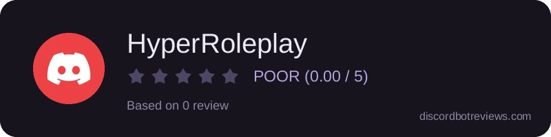 Rating widget preview for HyperRoleplay