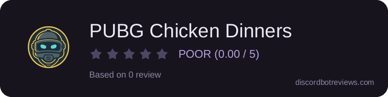 Rating widget preview for PUBG Chicken Dinners