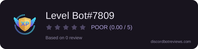 Rating widget preview for Level Bot#7809