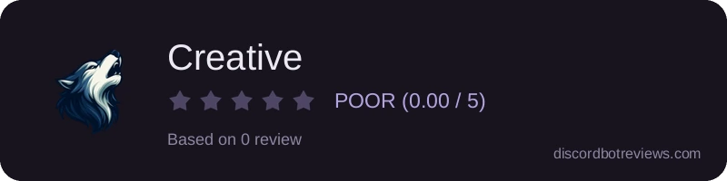 Rating widget preview for Creative