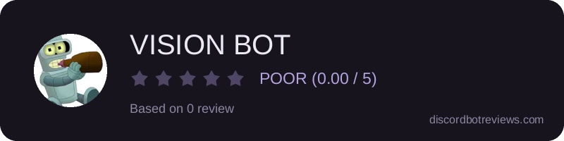 Rating widget preview for VISION BOT