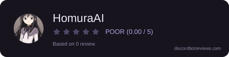 Rating widget preview for HomuraAI