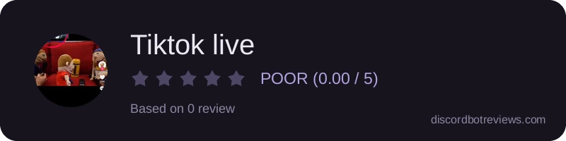 Rating widget preview for Tiktok live
