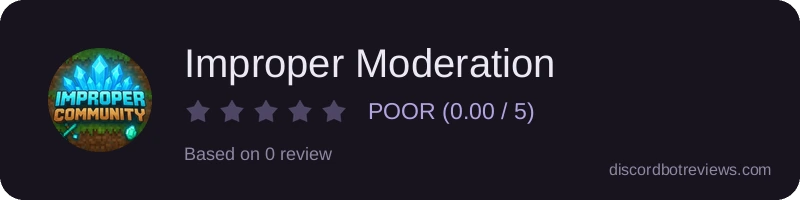 Rating widget preview for Improper Moderation