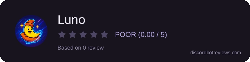 Rating widget preview for Luno