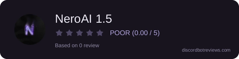Rating widget preview for NeroAI 1.5