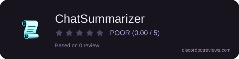 Rating widget preview for ChatSummarizer