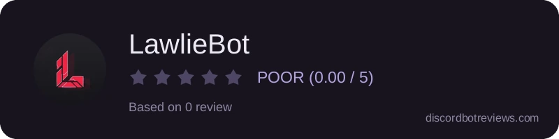 Rating widget preview for LawlieBot