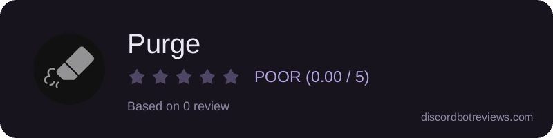 Rating widget preview for Purge
